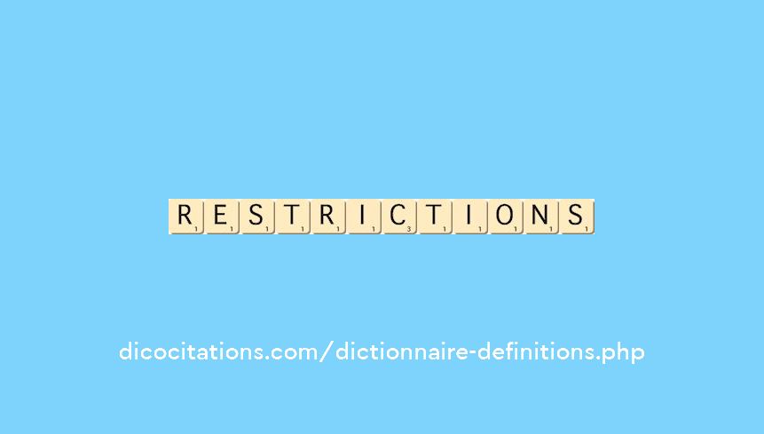restrictions restrictions