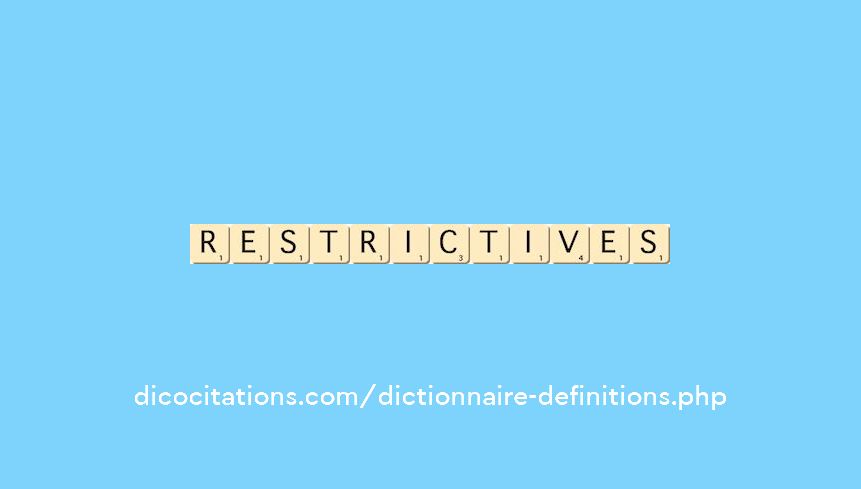 restrictives restrictives