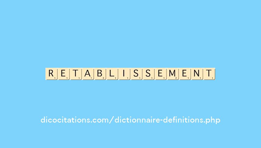 retablissement retablissement
