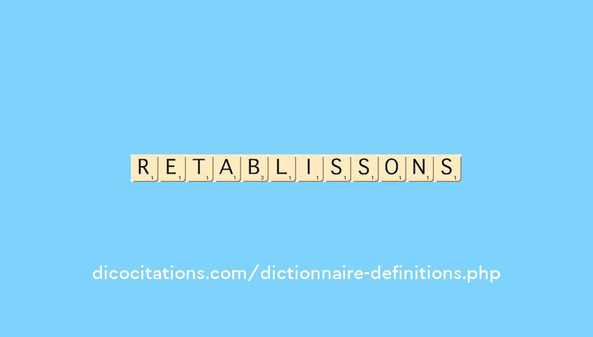 retablissons retablissons