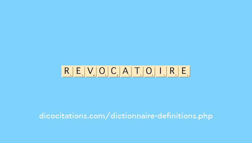 revocatoire