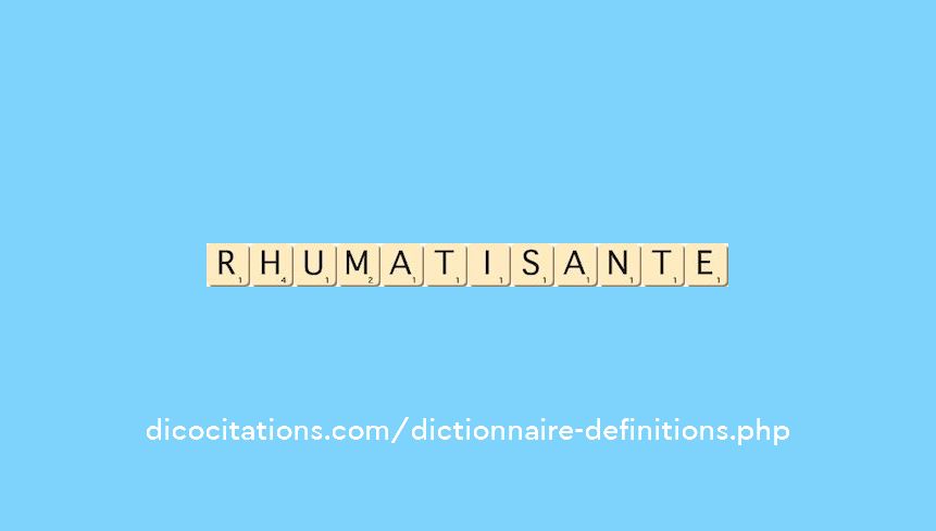 rhumatisante rhumatisante
