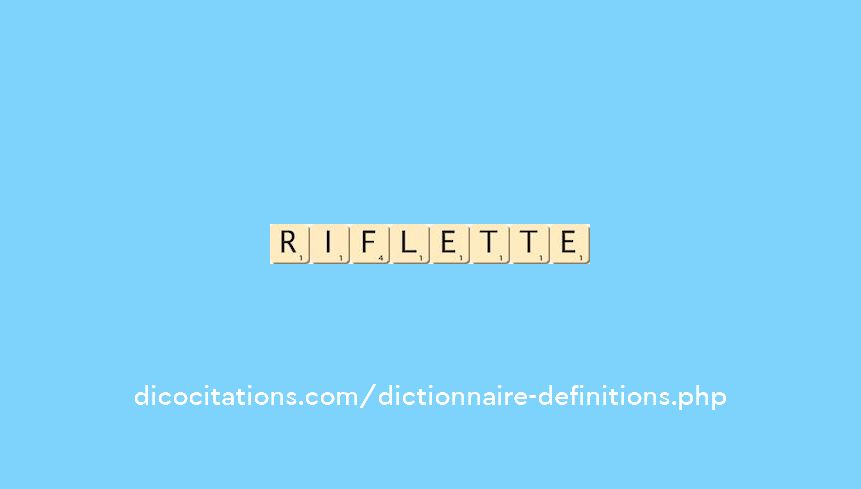 riflette riflette