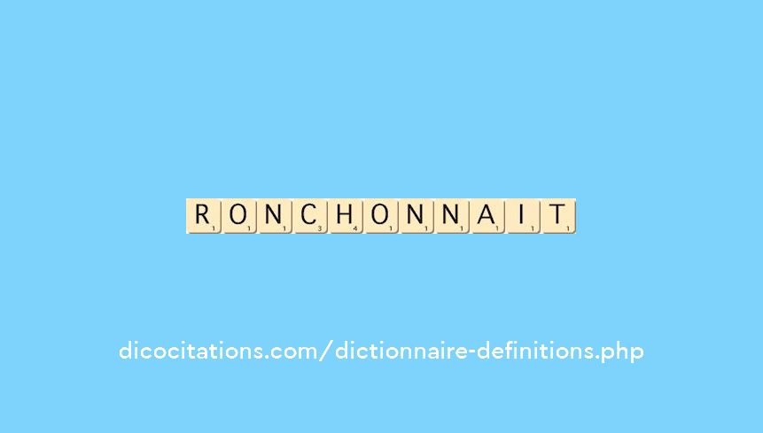 ronchonnait