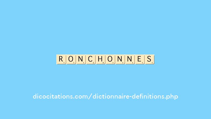 ronchonnes ronchonnes
