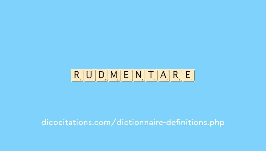 rudimentaire