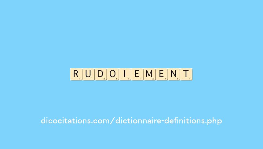 rudoiement rudoiement