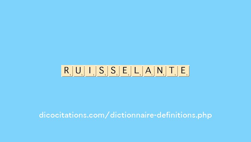ruisselante ruisselante