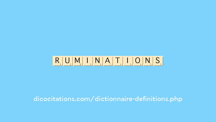 ruminations