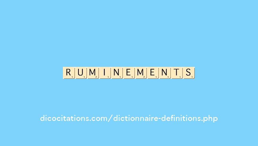 ruminements ruminements