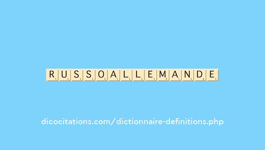 russo-allemande russo-allemande