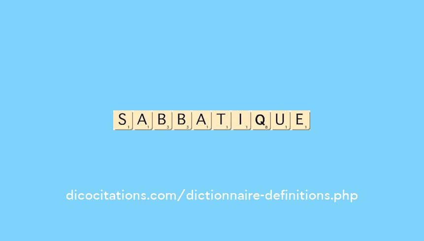 sabbatique