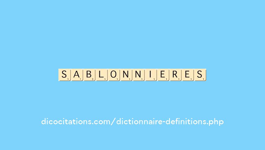 sablonnieres