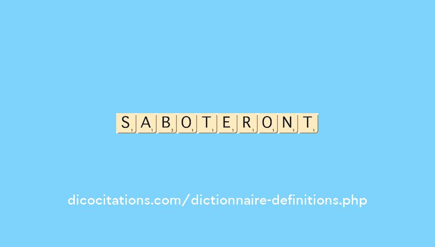 saboteront