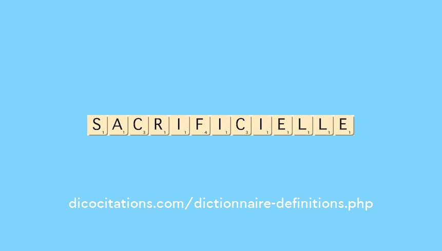 sacrificielle sacrificielle