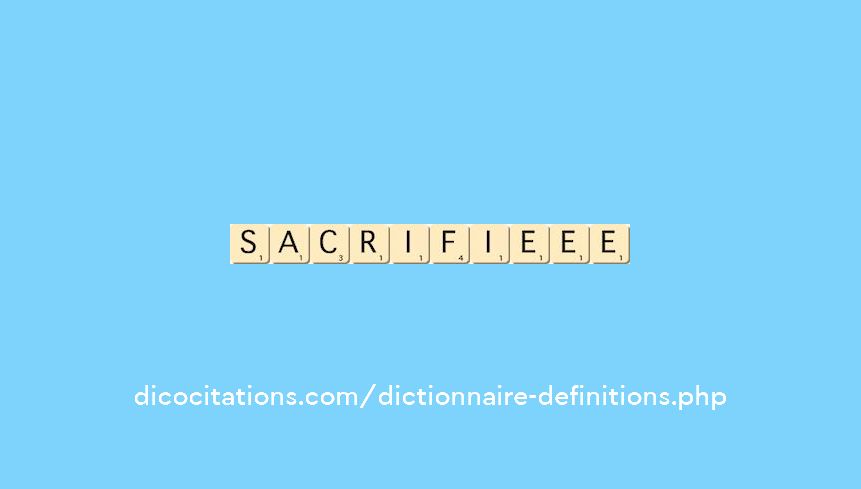 sacrifie--ee