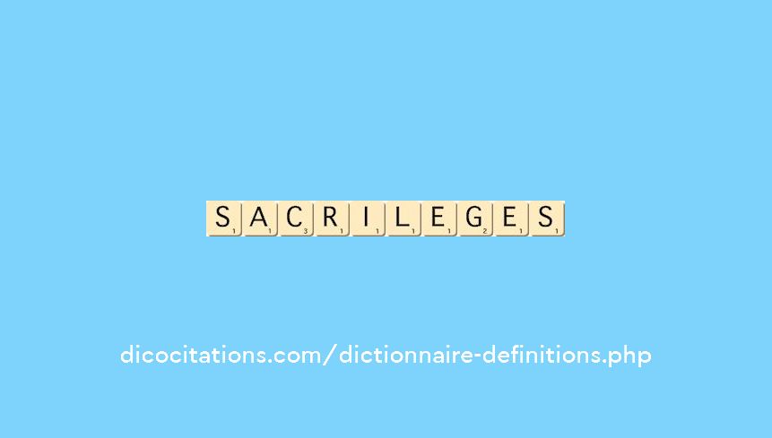 sacrileges sacrileges