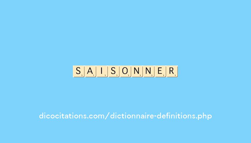 saisonner