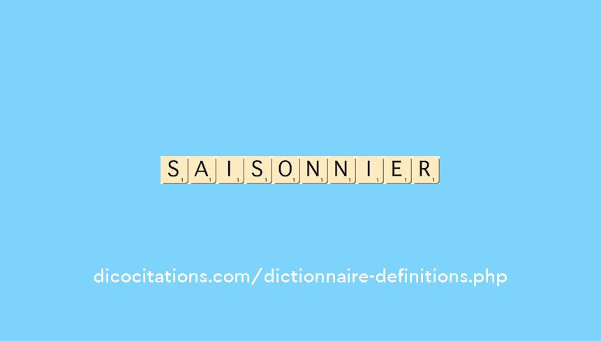 saisonnier saisonnier