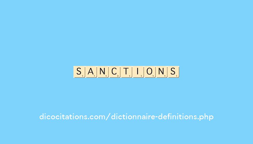 sanctions