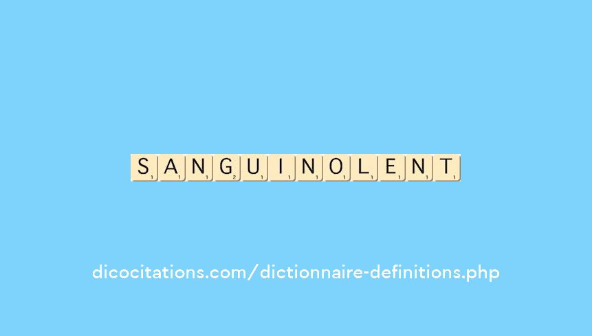 sanguinolent