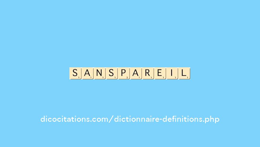 sans-pareil sans-pareil
