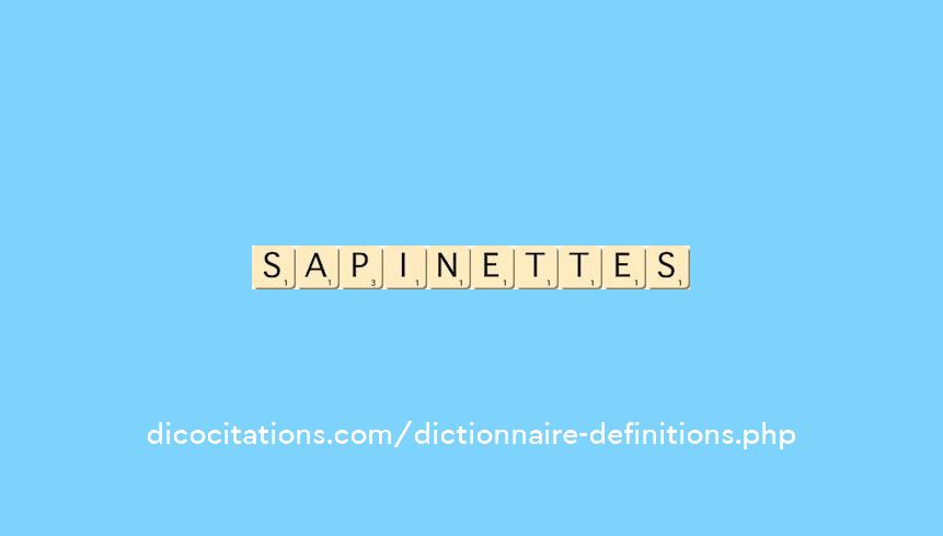 sapinettes sapinettes
