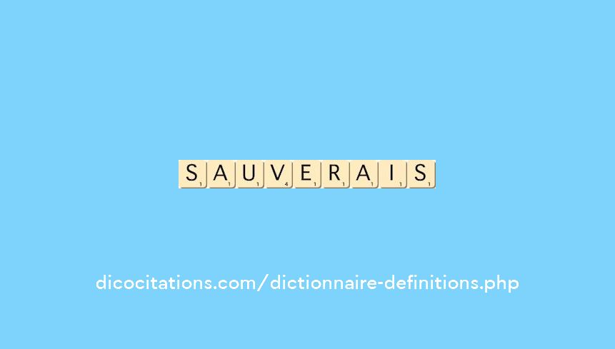 sauverais sauverais