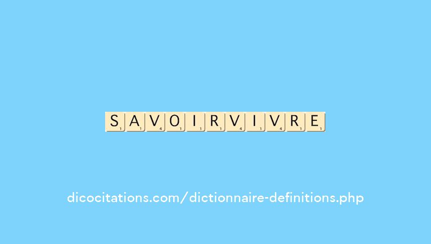 savoir-vivre