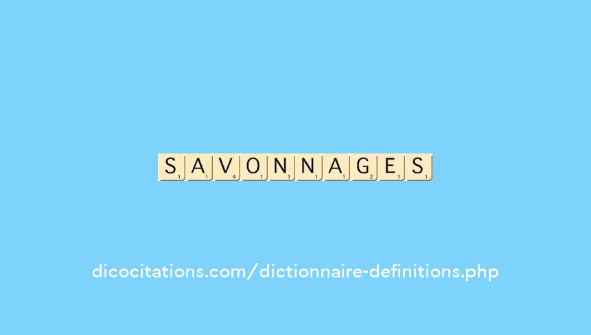 savonnages savonnages