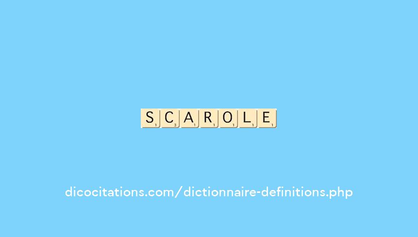 scarole scarole