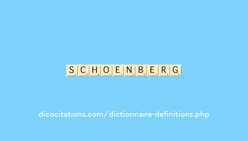 schoenberg schoenberg