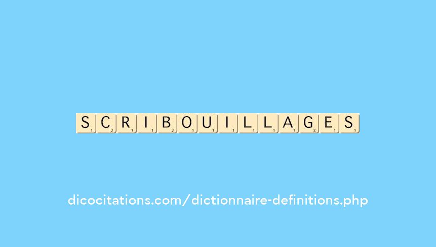 scribouillages scribouillages