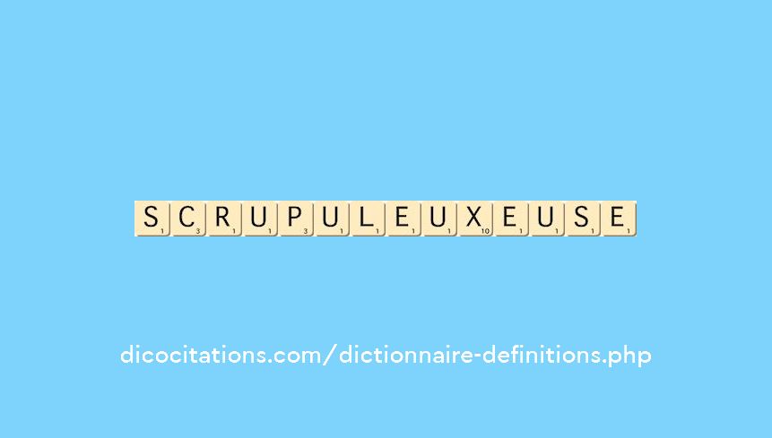 scrupuleux--euse