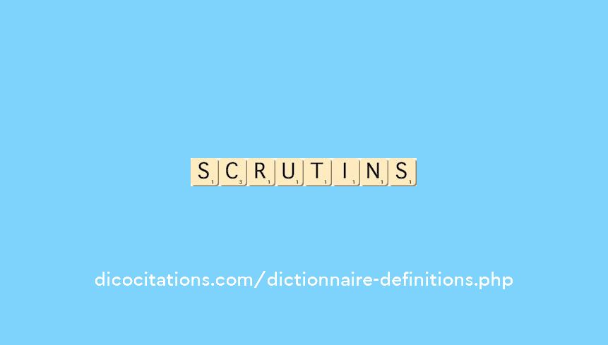 scrutins scrutins
