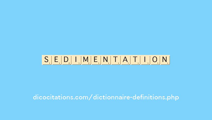 sedimentation sedimentation