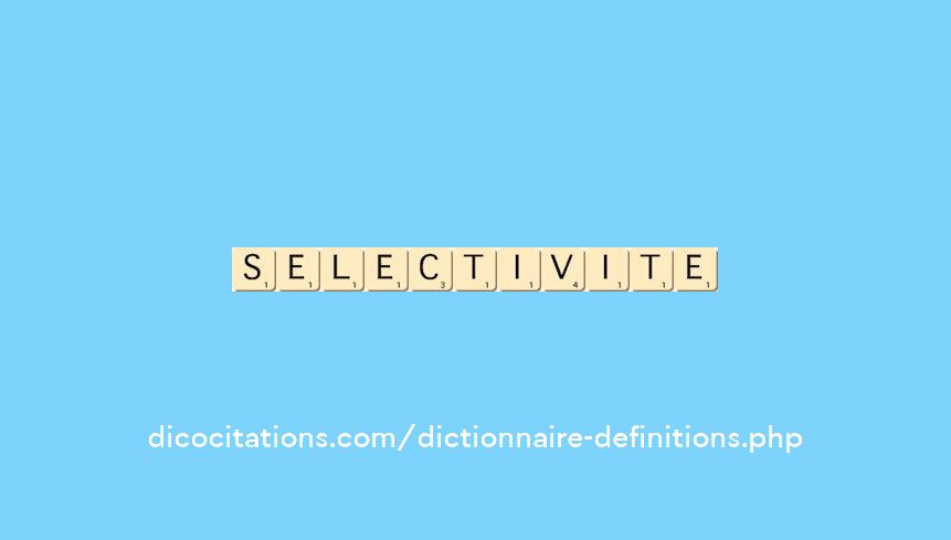 selectivite