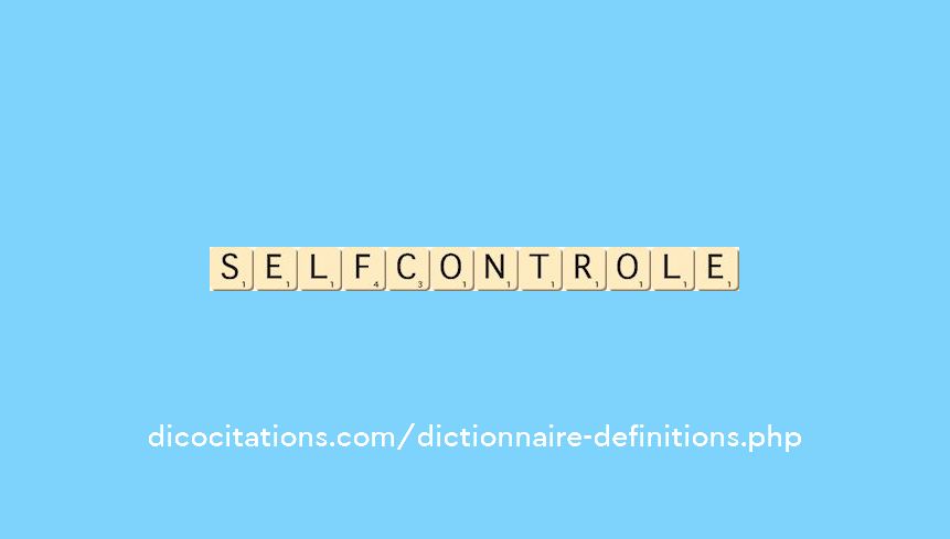 self-controle self-controle