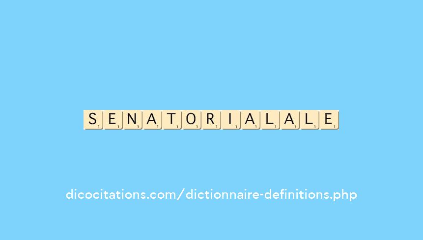 senatorial--ale