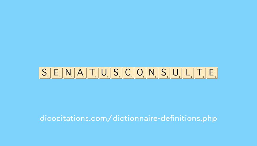 senatus-consulte
