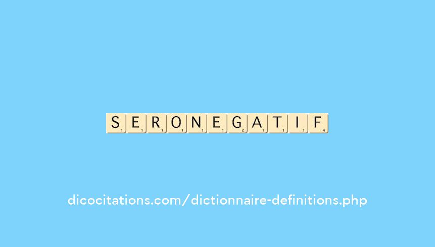 seronegatif seronegatif