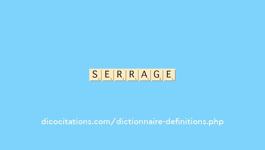 serrage serrage