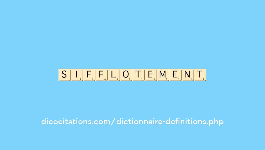 sifflotement sifflotement