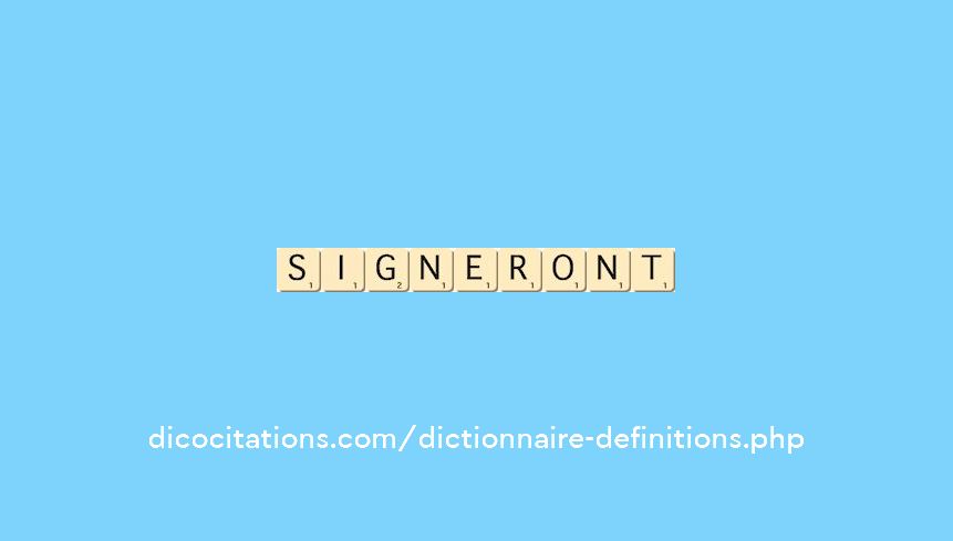 signeront signeront