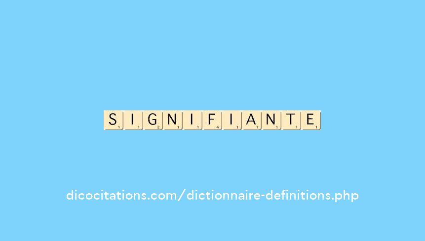signifiante signifiante