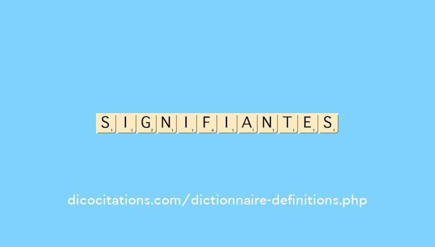 signifiantes signifiantes