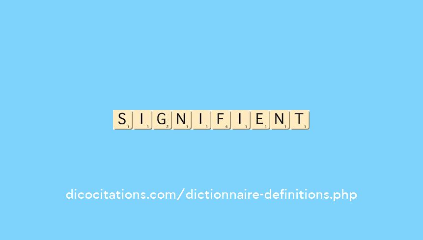 signifient signifient