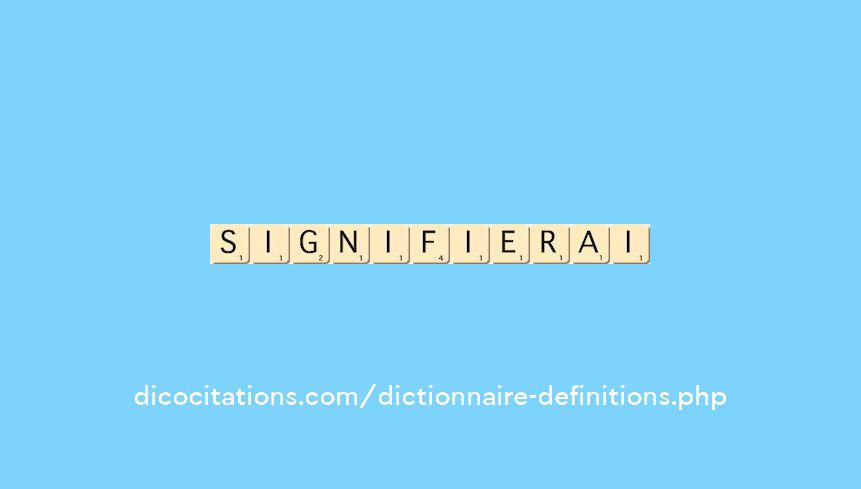 signifierai