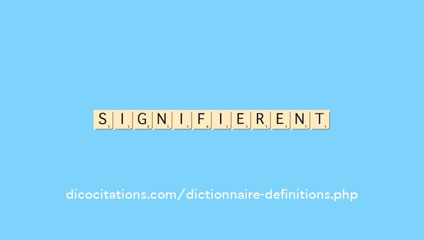 signifierent
