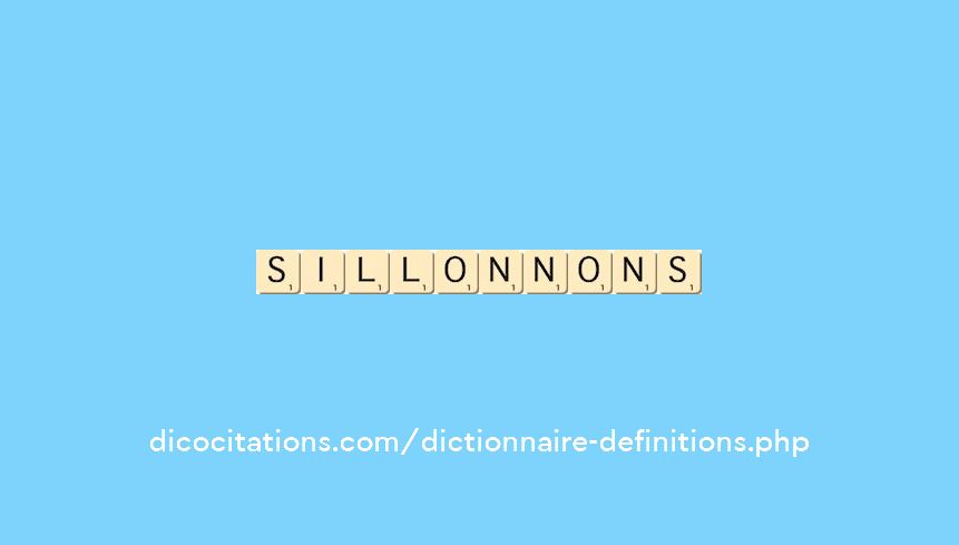 sillonnons sillonnons